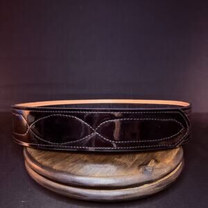 Galls Buckleless Duty Belt Size 36" Gear Belt Hi-Gloss Leather 2.25" Wide Black